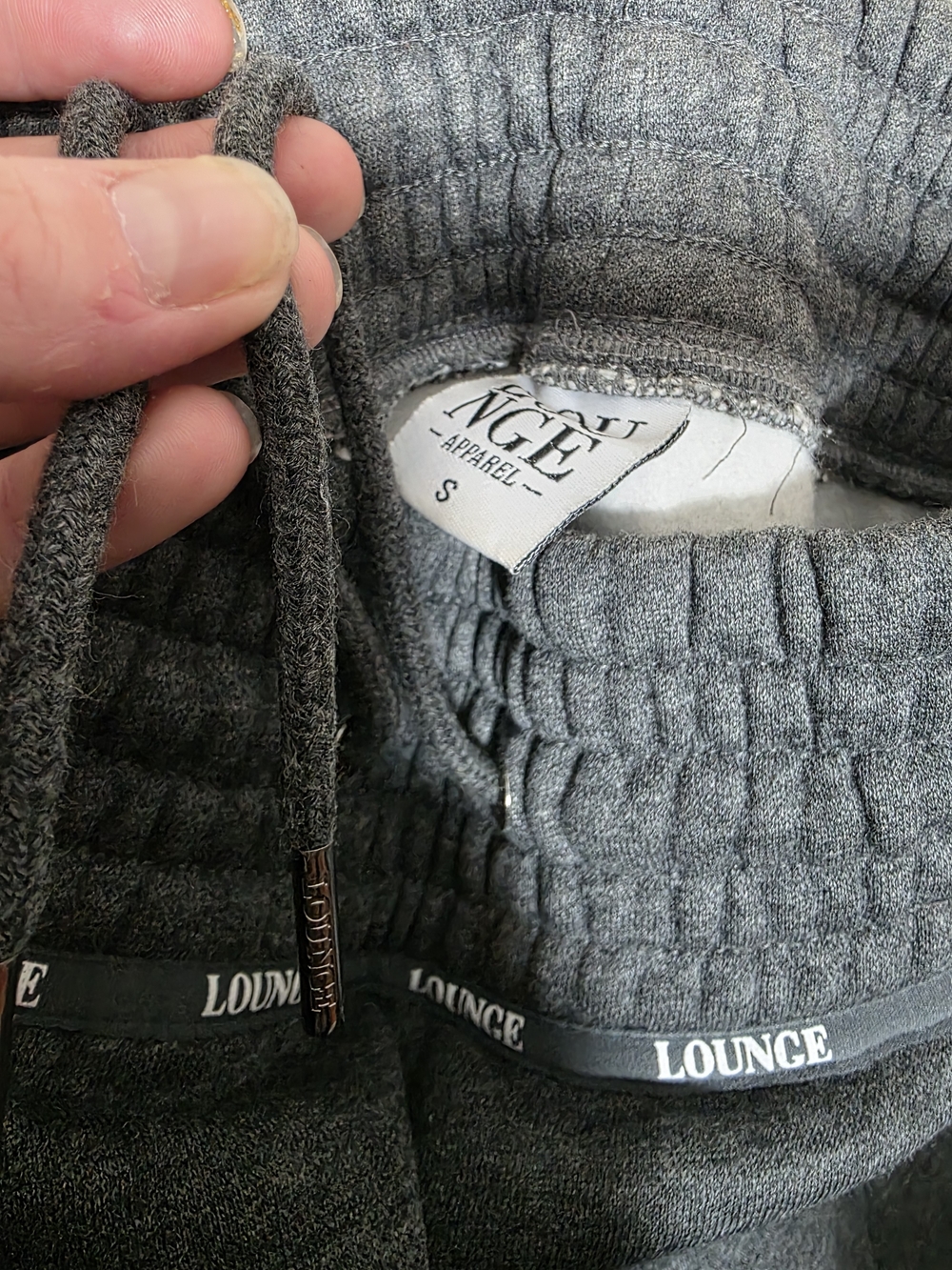 Lounge Apparel Gray Knit Drawstring Sweatpants - Small